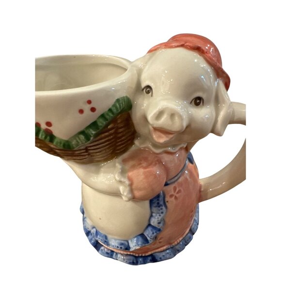 Vintage Lucchese Classics Handmade Otagiri Handcrafted Ceramic Pig Creamer White - Picture 8 of 8